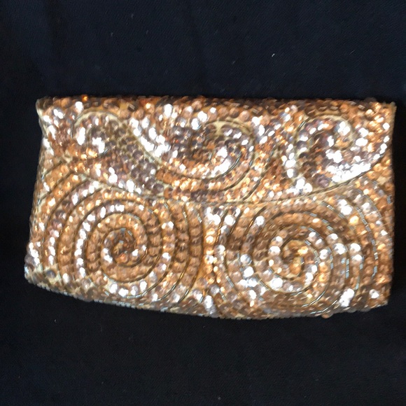 Gold Sequined small bag - Picture 1 of 2